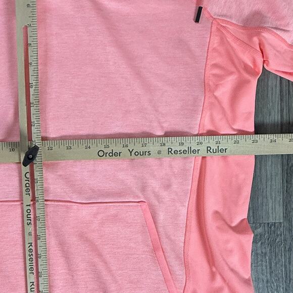 Under Armour ColdGear Loose Pullover Hoodie GG / XL Coral Pink Cold Weather Top - Picture 4 of 5